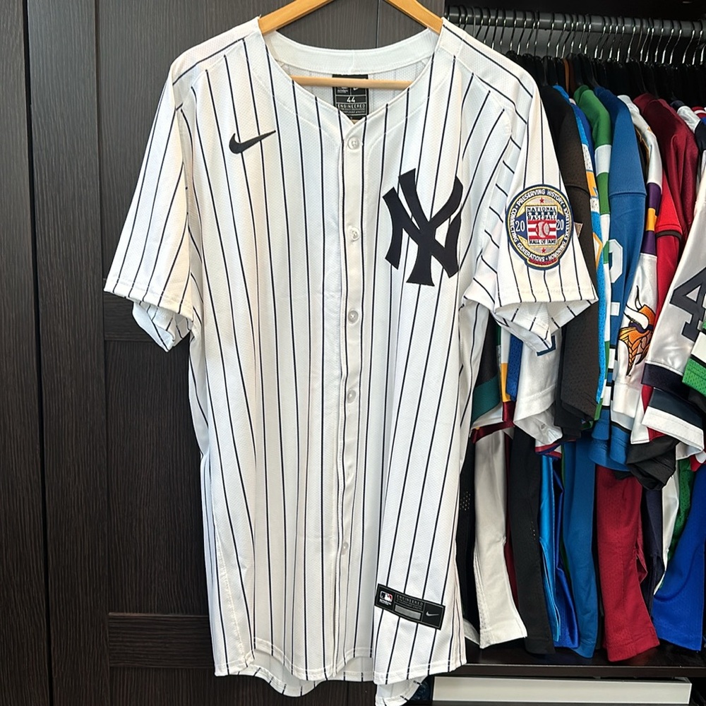 Derek Jeter New York Yankees Nike Home 2020 Hall of Fame Elite Authentic Jersey